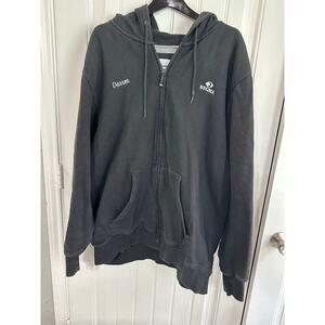 WearGuard Full Zip Hooded Sweatshirt Jacket Men 2XL Work Outdoor Blue Collar